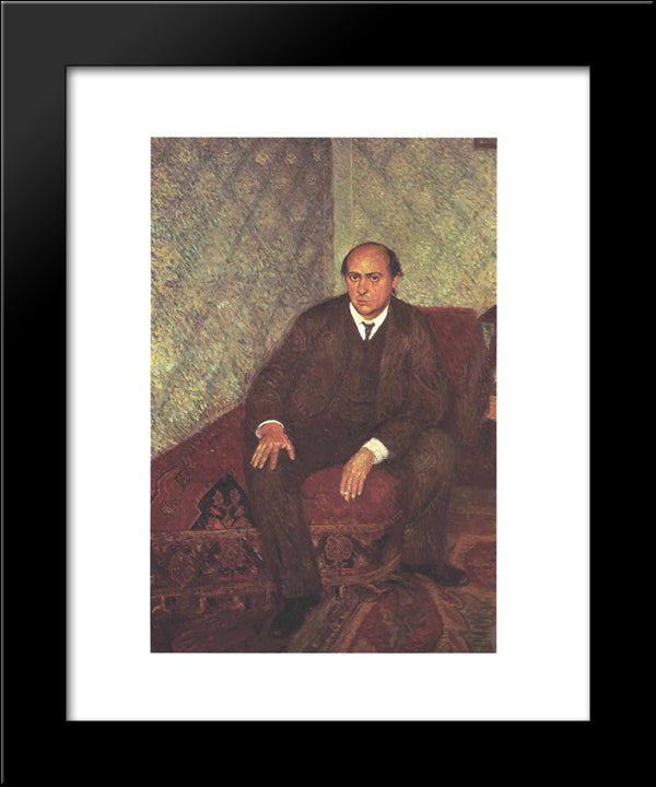 Portrait Of Arnold Schonberg 20x24 Black Modern Wood Framed Art Print Poster by Gerstl, Richard