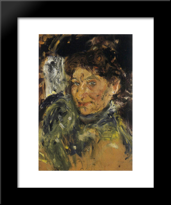 Portrait Of Mother, Maria Gerstl, Unfinished 20x24 Black Modern Wood Framed Art Print Poster by Gerstl, Richard