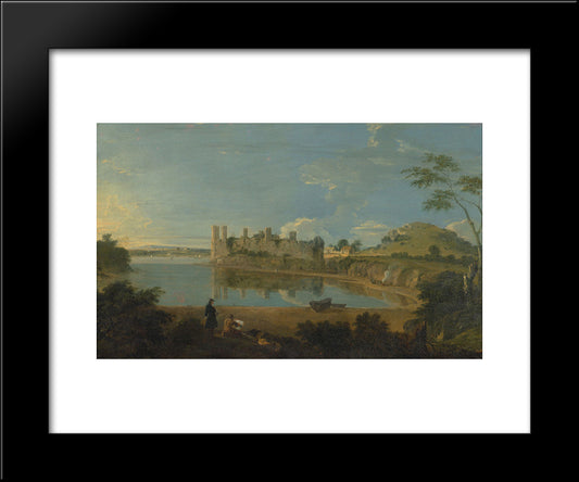 Caernarvon Castle 20x24 Black Modern Wood Framed Art Print Poster by Wilson, Richard