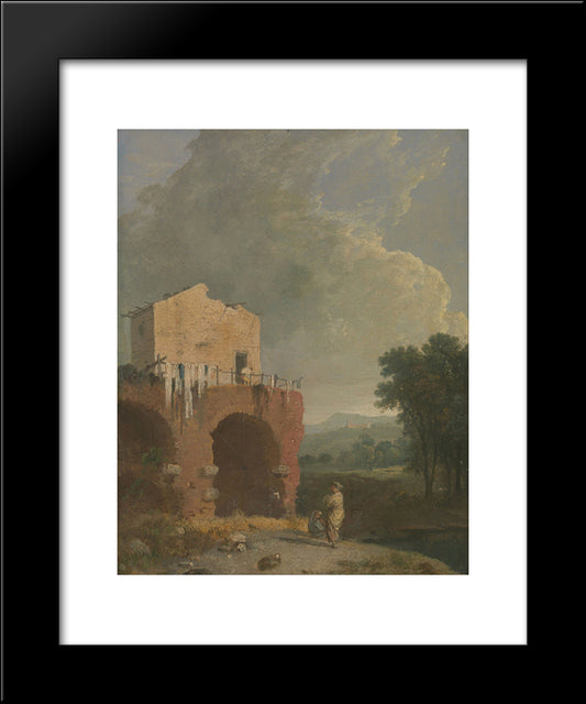 Hadrian'S Villa 20x24 Black Modern Wood Framed Art Print Poster by Wilson, Richard