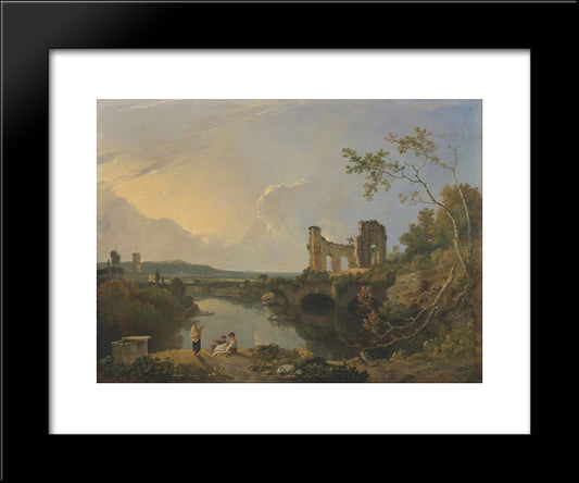 Italian Landscape (Morning) 20x24 Black Modern Wood Framed Art Print Poster by Wilson, Richard