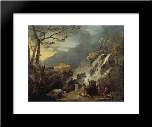 Meleager And Atalanta 20x24 Black Modern Wood Framed Art Print Poster by Wilson, Richard