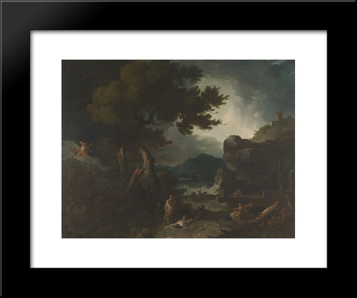 The Destruction Of Niobe'S Children 20x24 Black Modern Wood Framed Art Print Poster by Wilson, Richard