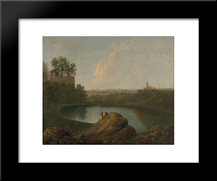 The Head Of Lake Nemi 20x24 Black Modern Wood Framed Art Print Poster by Wilson, Richard