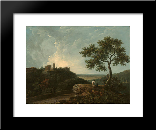 Tivoli The Temple Of The Sybil And The Campagna 20x24 Black Modern Wood Framed Art Print Poster by Wilson, Richard