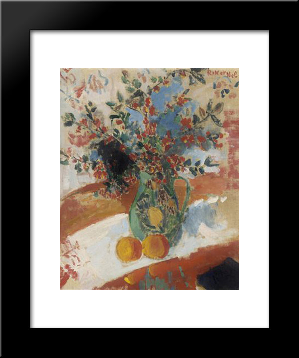 Still Life 20x24 Black Modern Wood Framed Art Print Poster by Wouters, Rik
