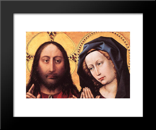 Blessing Christ And Praying Virgin 20x24 Black Modern Wood Framed Art Print Poster by Campin, Robert