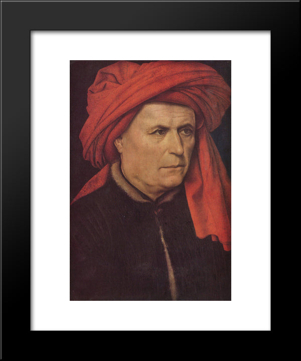 Portrait Of A Man 20x24 Black Modern Wood Framed Art Print Poster by Campin, Robert