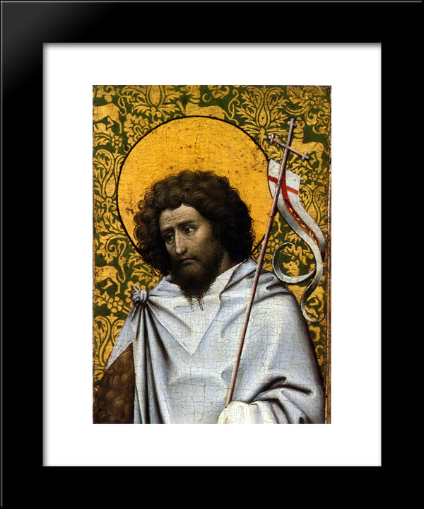 Saint John The Baptist 20x24 Black Modern Wood Framed Art Print Poster by Campin, Robert