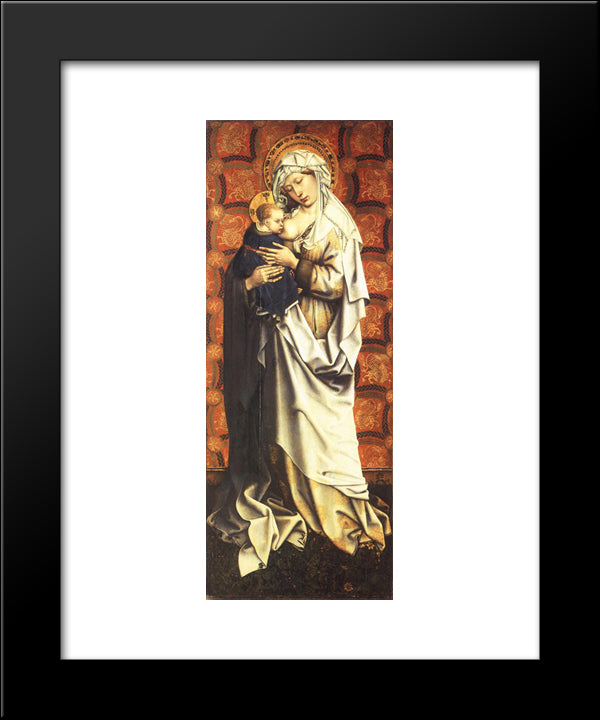Virgin And Child 20x24 Black Modern Wood Framed Art Print Poster by Campin, Robert