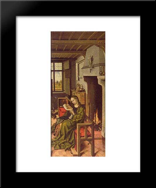 Werl Altarpiece - St. Barbara 20x24 Black Modern Wood Framed Art Print Poster by Campin, Robert