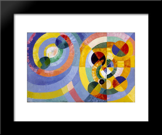 Circular Forms 20x24 Black Modern Wood Framed Art Print Poster by Delaunay, Robert