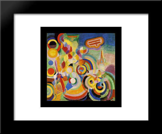Homage To Bleriot 20x24 Black Modern Wood Framed Art Print Poster by Delaunay, Robert