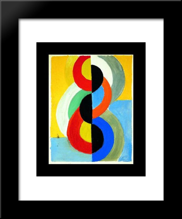 Rhythm Color 20x24 Black Modern Wood Framed Art Print Poster by Delaunay, Robert