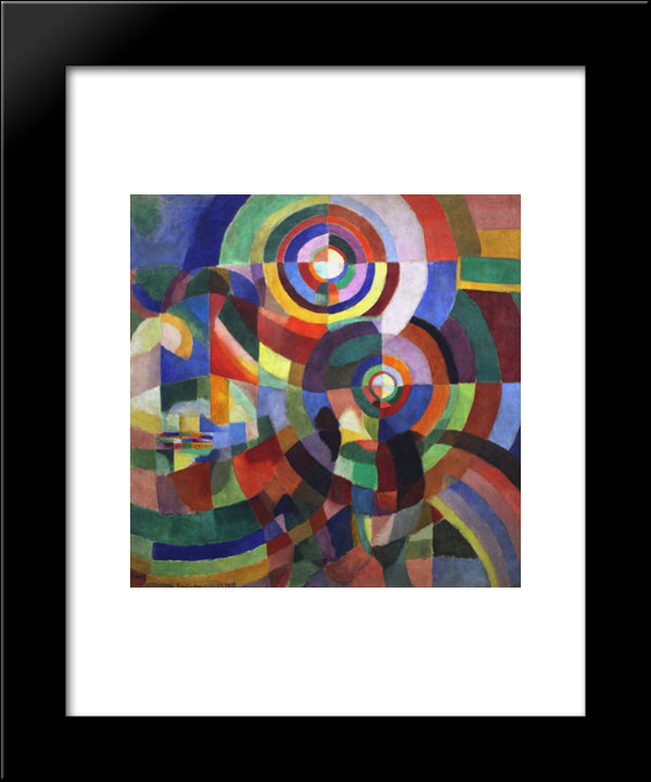 Rythm 20x24 Black Modern Wood Framed Art Print Poster by Delaunay, Robert