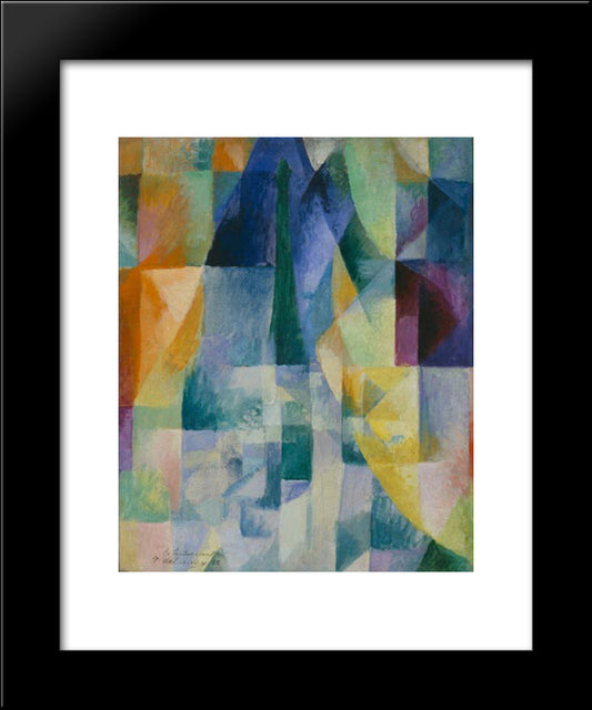 Simultaneous Windows (2Nd Motif, 1St Part) 20x24 Black Modern Wood Framed Art Print Poster by Delaunay, Robert