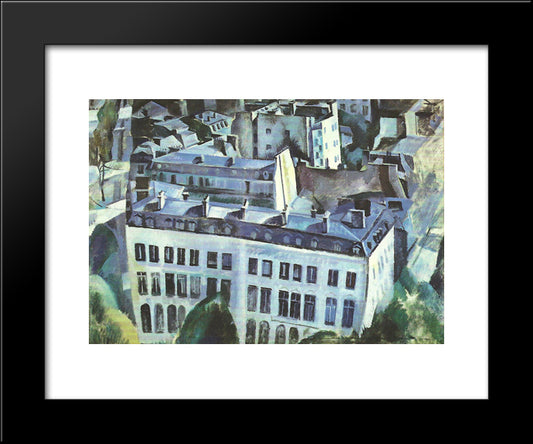 Study For The City 20x24 Black Modern Wood Framed Art Print Poster by Delaunay, Robert