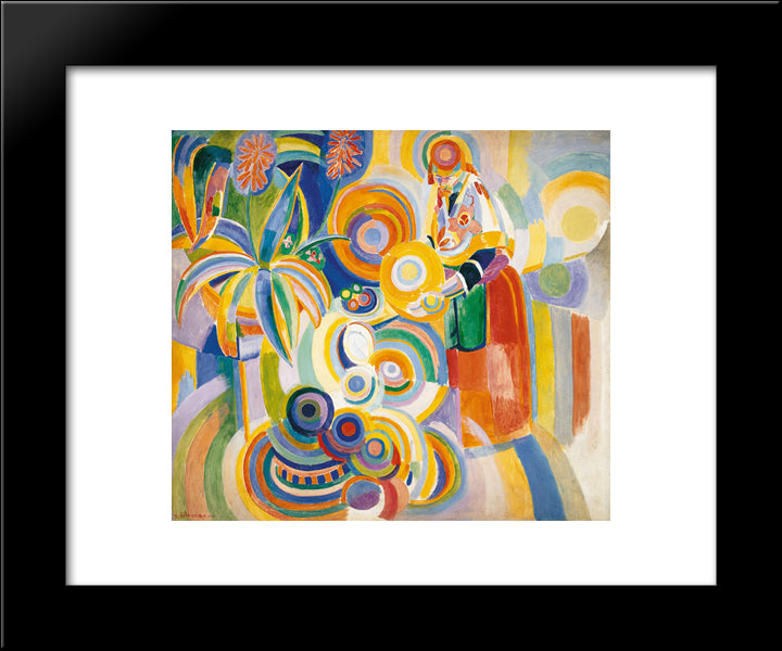 Tall Portuguese Woman 20x24 Black Modern Wood Framed Art Print Poster by Delaunay, Robert
