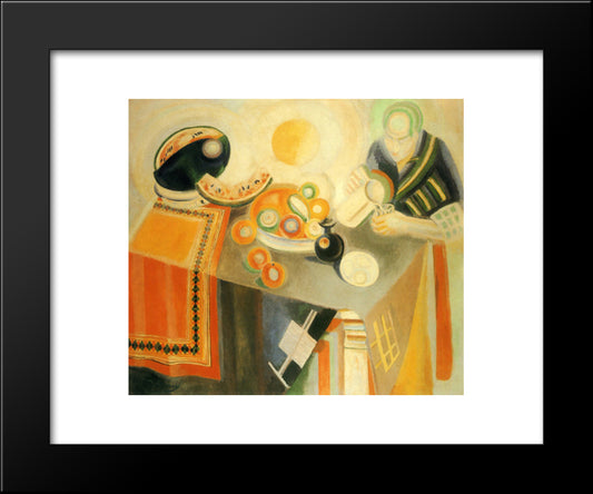 The Bowl 20x24 Black Modern Wood Framed Art Print Poster by Delaunay, Robert