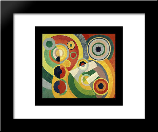 The Joy Of Life 20x24 Black Modern Wood Framed Art Print Poster by Delaunay, Robert