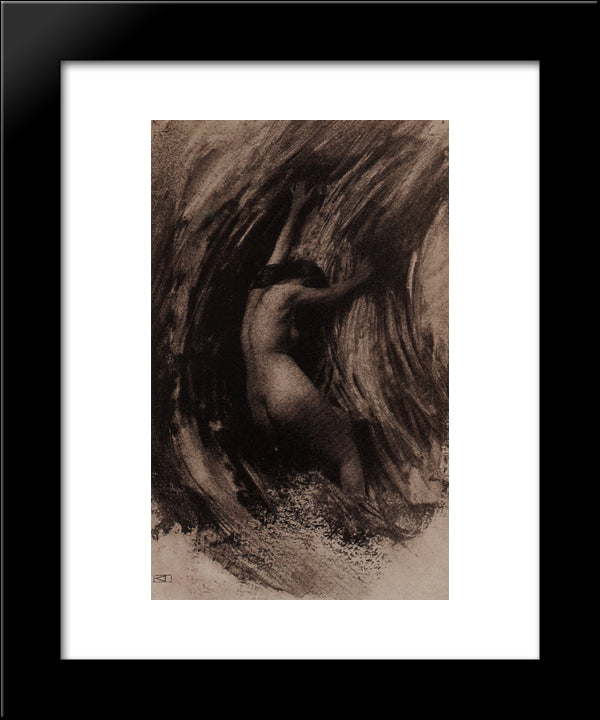 Struggle 20x24 Black Modern Wood Framed Art Print Poster by Demachy, Robert