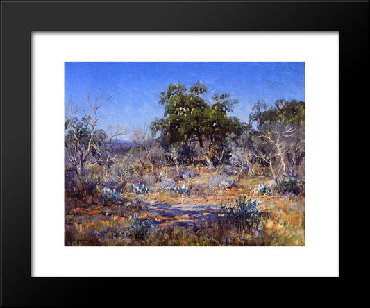 A January Day In The Brush Country 20x24 Black Modern Wood Framed Art Print Poster by Onderdonk, Robert Julian