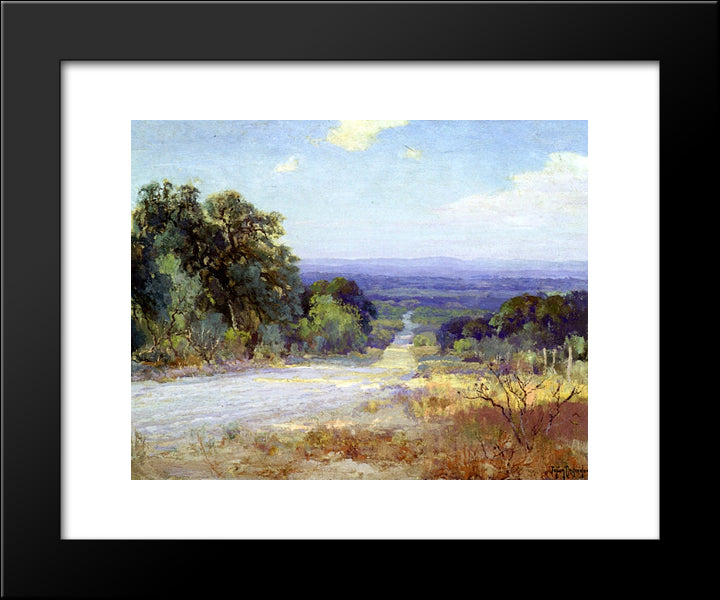 A White Road At Late Afternoon 20x24 Black Modern Wood Framed Art Print Poster by Onderdonk, Robert Julian