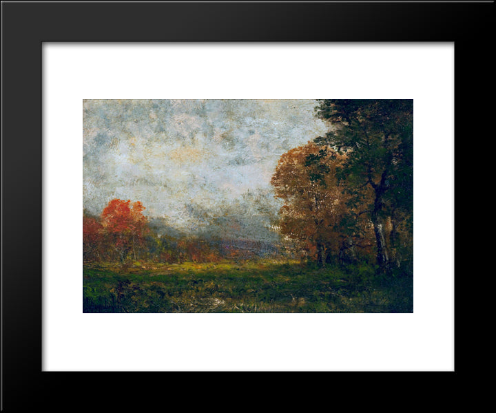 Autumn Landscape 20x24 Black Modern Wood Framed Art Print Poster by Onderdonk, Robert Julian