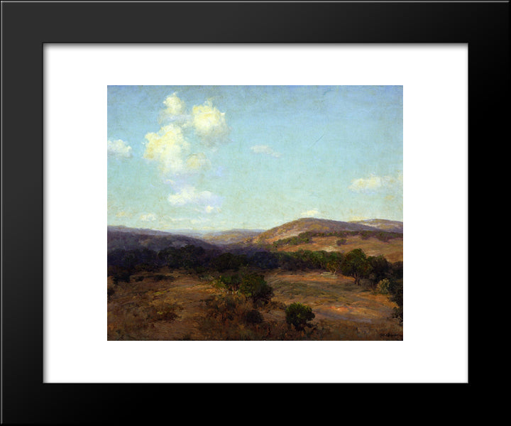 Bandera Hills 20x24 Black Modern Wood Framed Art Print Poster by Onderdonk, Robert Julian