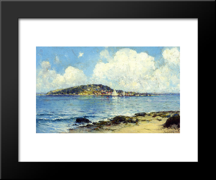 Coastal Scene 20x24 Black Modern Wood Framed Art Print Poster by Onderdonk, Robert Julian