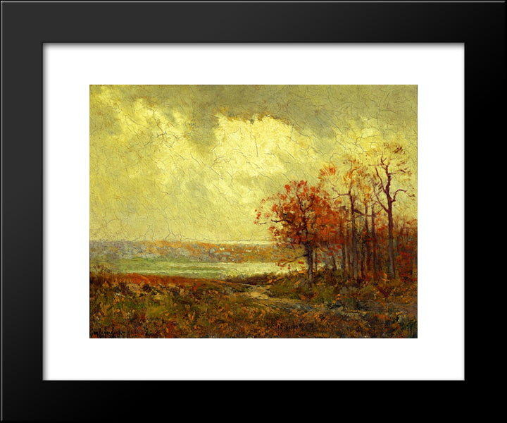 Fall Landscape 20x24 Black Modern Wood Framed Art Print Poster by Onderdonk, Robert Julian