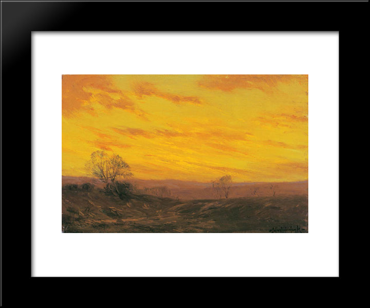 Golden Evening, Southwest Texas 20x24 Black Modern Wood Framed Art Print Poster by Onderdonk, Robert Julian