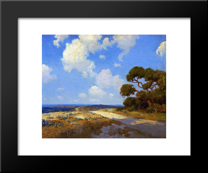 Hill Country Lane 20x24 Black Modern Wood Framed Art Print Poster by Onderdonk, Robert Julian