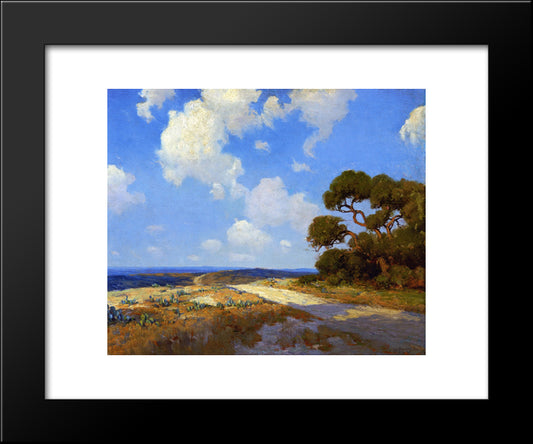 Hill Country Lane 20x24 Black Modern Wood Framed Art Print Poster by Onderdonk, Robert Julian