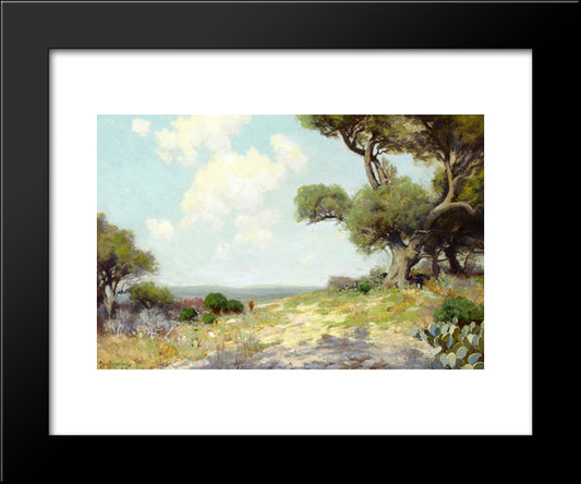 In The Hills - Southwest Texas 20x24 Black Modern Wood Framed Art Print Poster by Onderdonk, Robert Julian