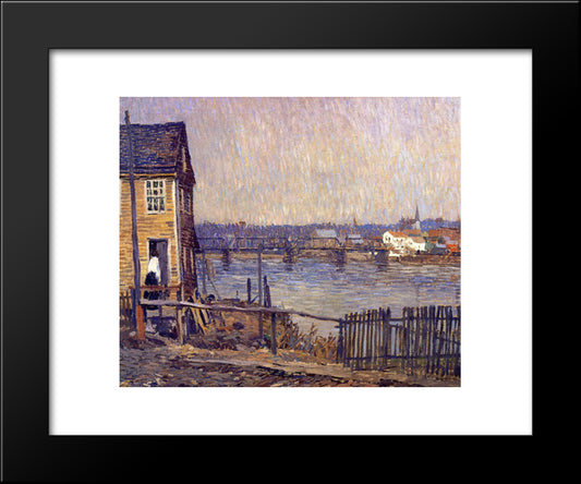 A Fisherman'S House 20x24 Black Modern Wood Framed Art Print Poster by Spencer, Robert