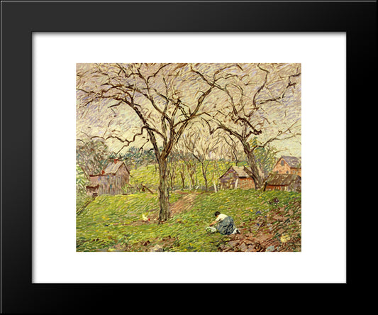 Gathering Greens 20x24 Black Modern Wood Framed Art Print Poster by Spencer, Robert