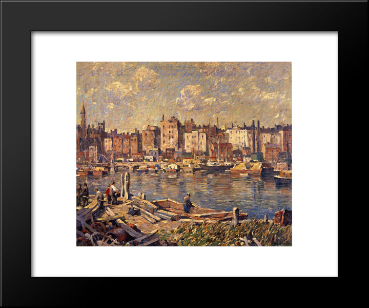 Harlem River 20x24 Black Modern Wood Framed Art Print Poster by Spencer, Robert