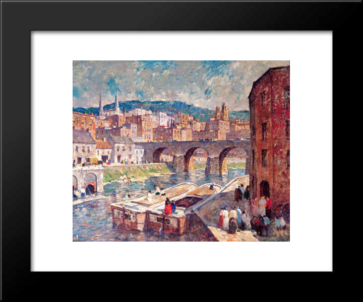 Pennsylvania Mill Town 20x24 Black Modern Wood Framed Art Print Poster by Spencer, Robert