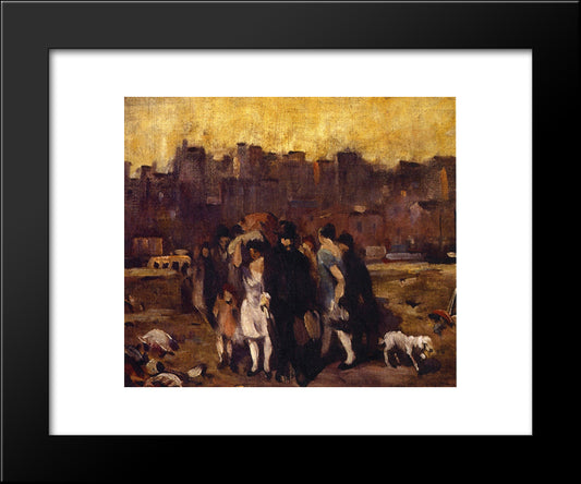 Study For The Exodus 20x24 Black Modern Wood Framed Art Print Poster by Spencer, Robert