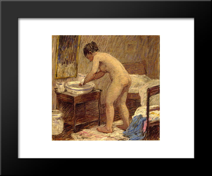 The Bath 20x24 Black Modern Wood Framed Art Print Poster by Spencer, Robert