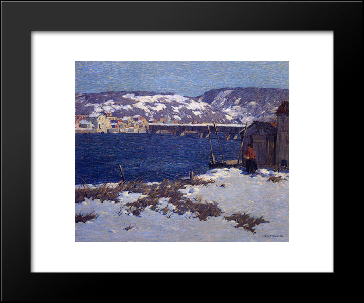 The Two Shores 20x24 Black Modern Wood Framed Art Print Poster by Spencer, Robert