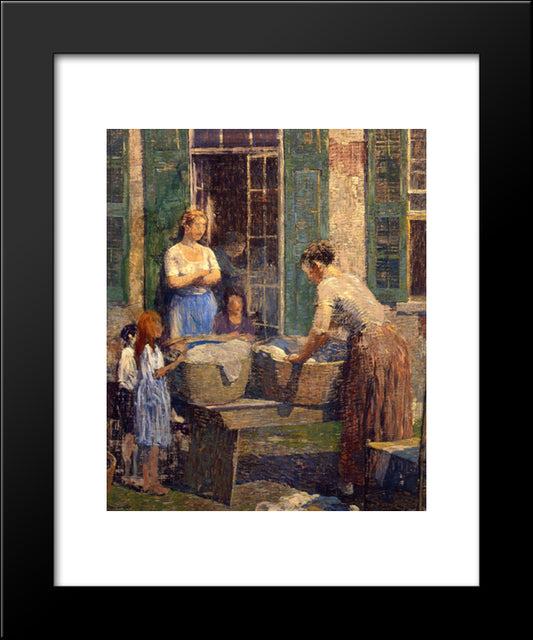 Washer Woman 20x24 Black Modern Wood Framed Art Print Poster by Spencer, Robert