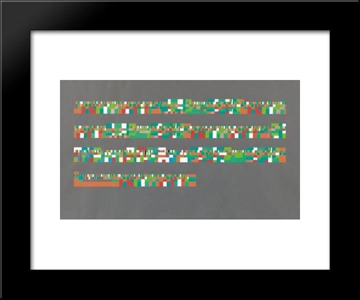 Musical Painting (Johann Sebastian Bach, Choral Cantata 187) 20x24 Black Modern Wood Framed Art Print Poster by Strubin, Robert
