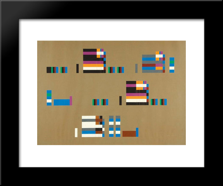 Musikbild Zu Einer Komposition Von Pjotr Iljitsch Tschaikowski 20x24 Black Modern Wood Framed Art Print Poster by Strubin, Robert