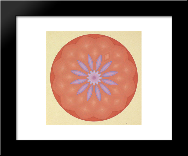 Rosette 20x24 Black Modern Wood Framed Art Print Poster by Strubin, Robert