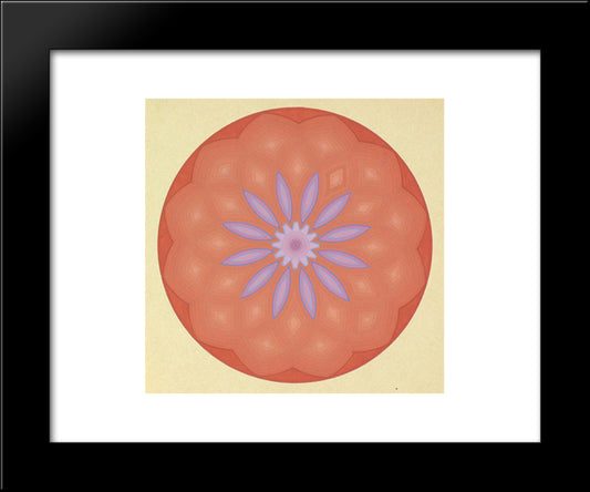 Rosette 20x24 Black Modern Wood Framed Art Print Poster by Strubin, Robert