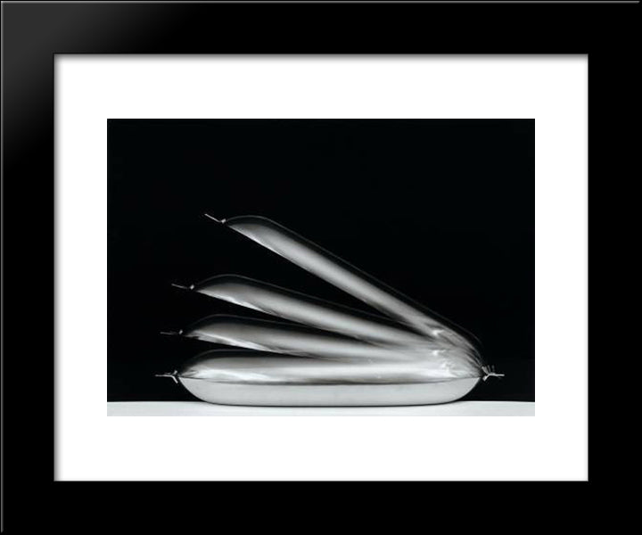 Pesciera 20x24 Black Modern Wood Framed Art Print Poster by Sambonet, Roberto