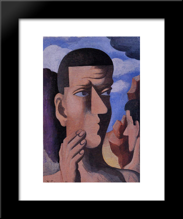 Castor And Pollux 20x24 Black Modern Wood Framed Art Print Poster by Fresnaye, Roger