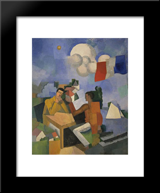 The Conquest Of The Air 20x24 Black Modern Wood Framed Art Print Poster by Fresnaye, Roger